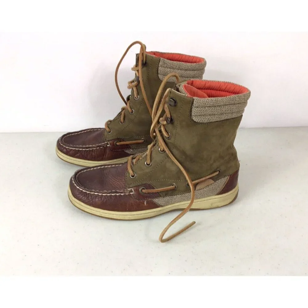 SPERRY Leather Ankle Boots Womens 6.5